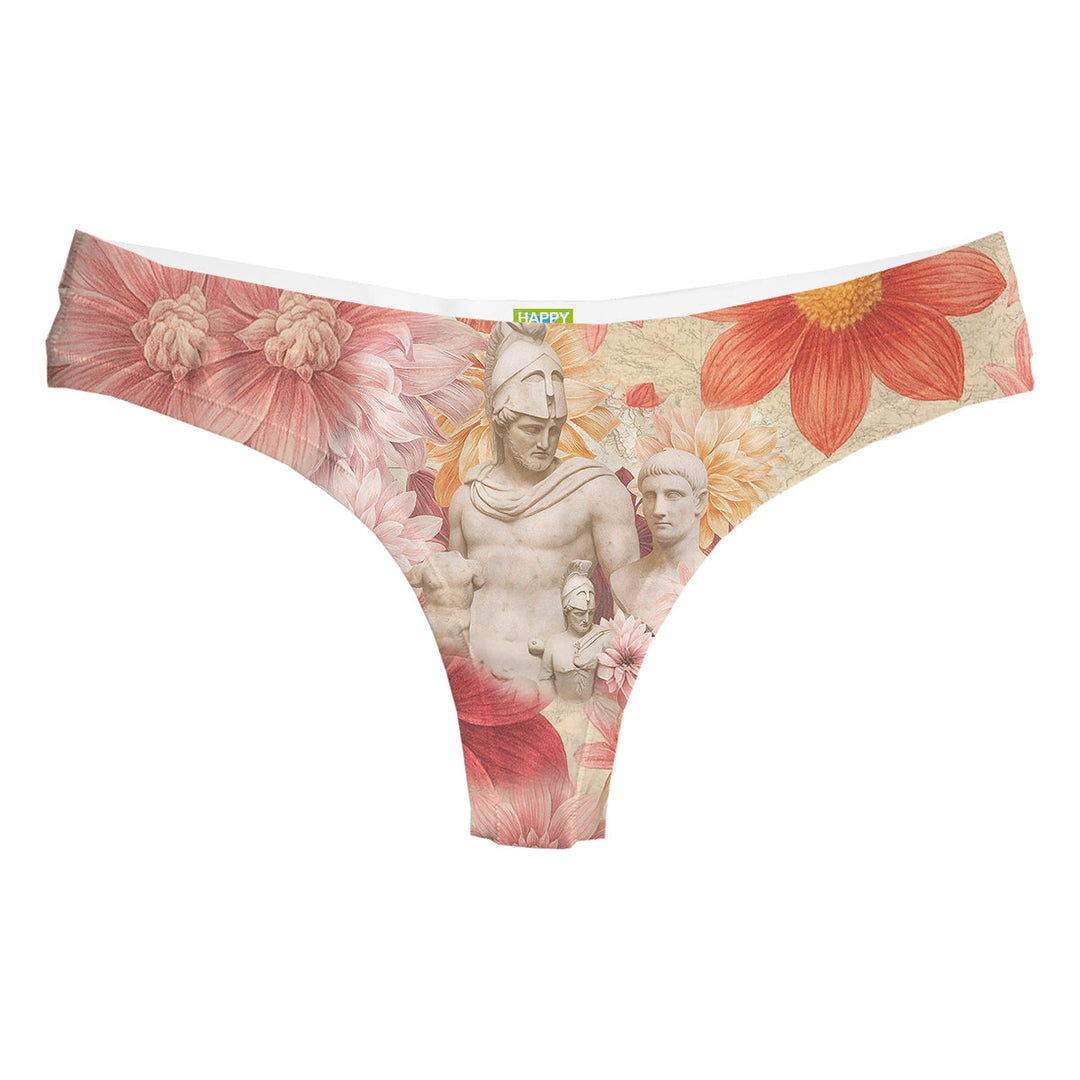 Greek Flowers String Woman Underwear Beachwear Loungewear
