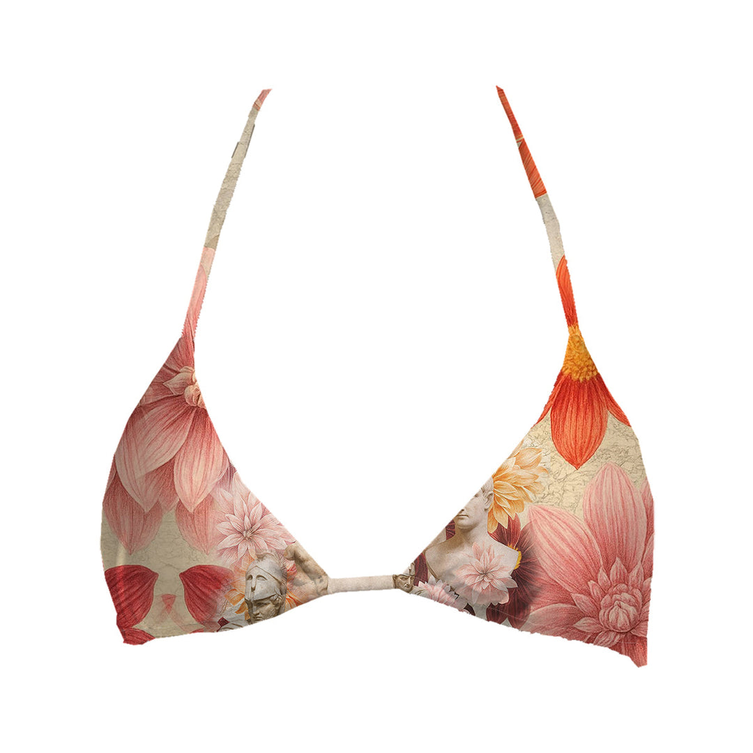Greek Flowers Top Triangle Woman Underwear Beachwear Loungewear