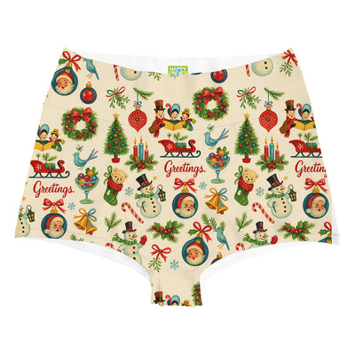 Greetings Highwaist Woman Underwear Beachwear Loungewear
