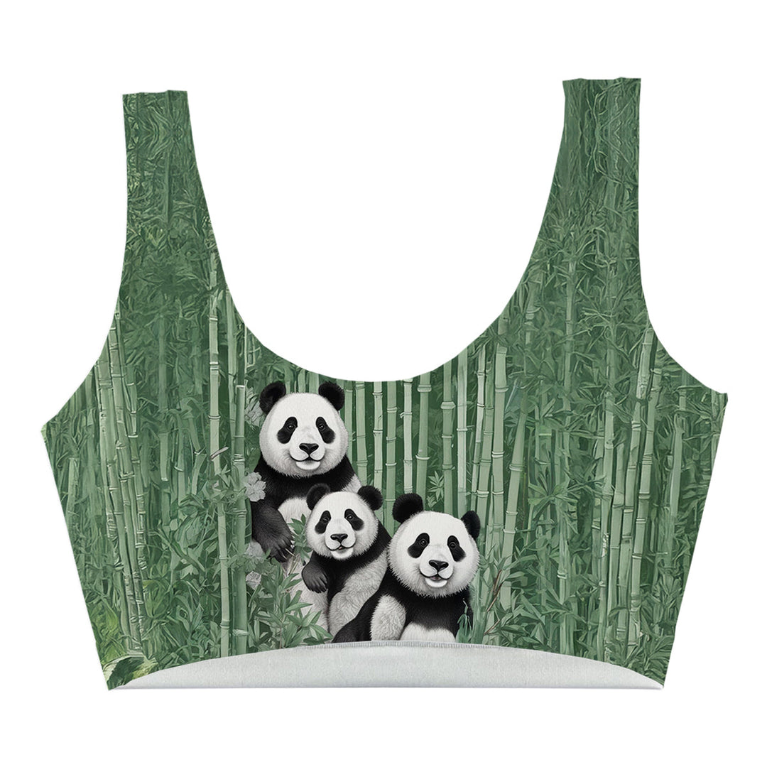 Hidden Panda Crop Top Front