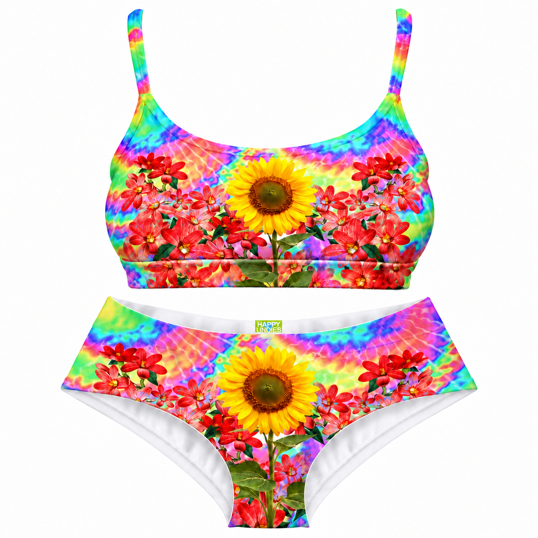 Jimmy Sunflower Top Maya – Set mit Happy Undies Label am Hipster-Innenbund