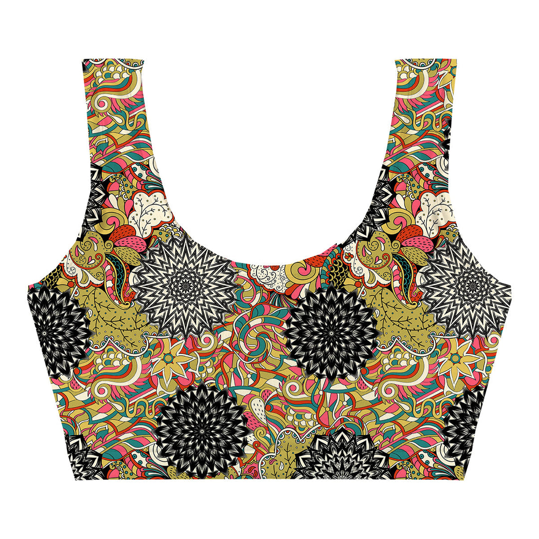 Kaleidoscope Crop Top Woman Underwear Beachwear Loungewear