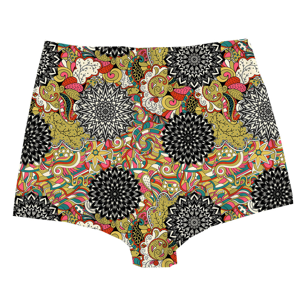 Kaleidoscope Highwaist Woman Underwear Beachwear Loungewear