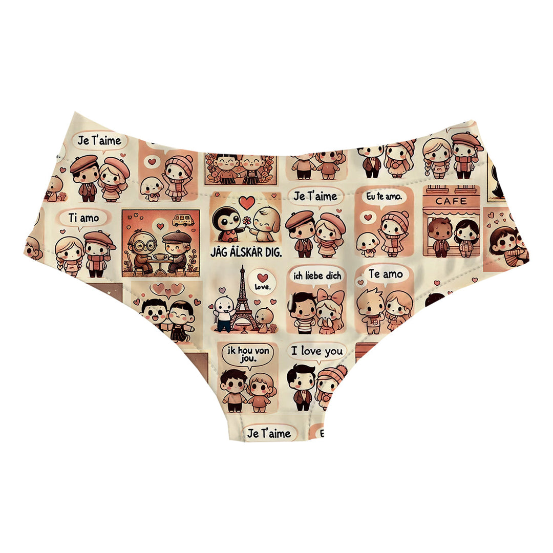 Language Of Love Hipster Woman Underwear Beachwear Loungewear
