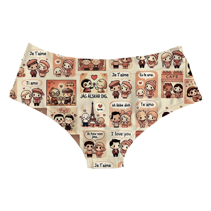 Language Of Love Hipster Woman Underwear Beachwear Loungewear