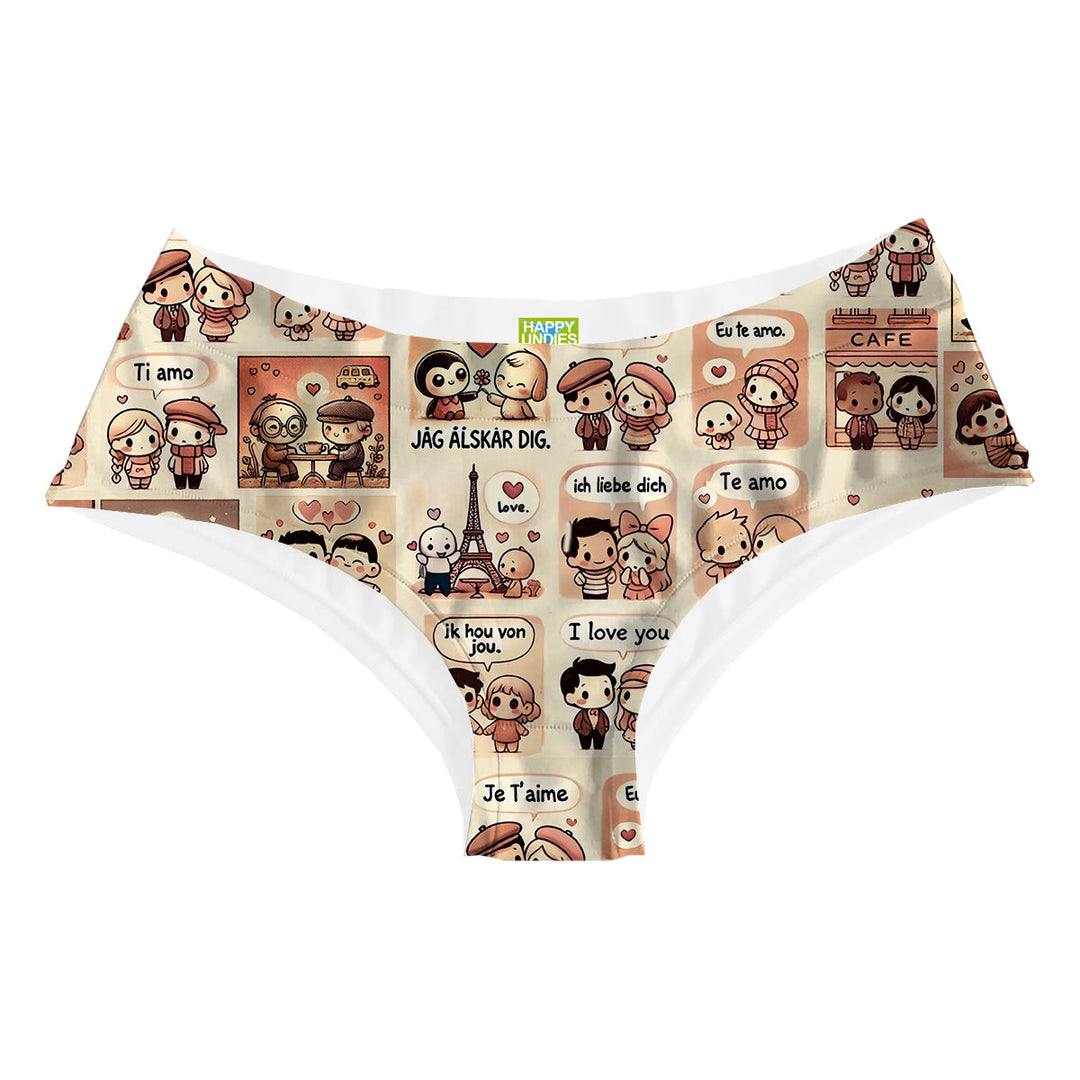 Language Of Love Hipster Woman Underwear Beachwear Loungewear