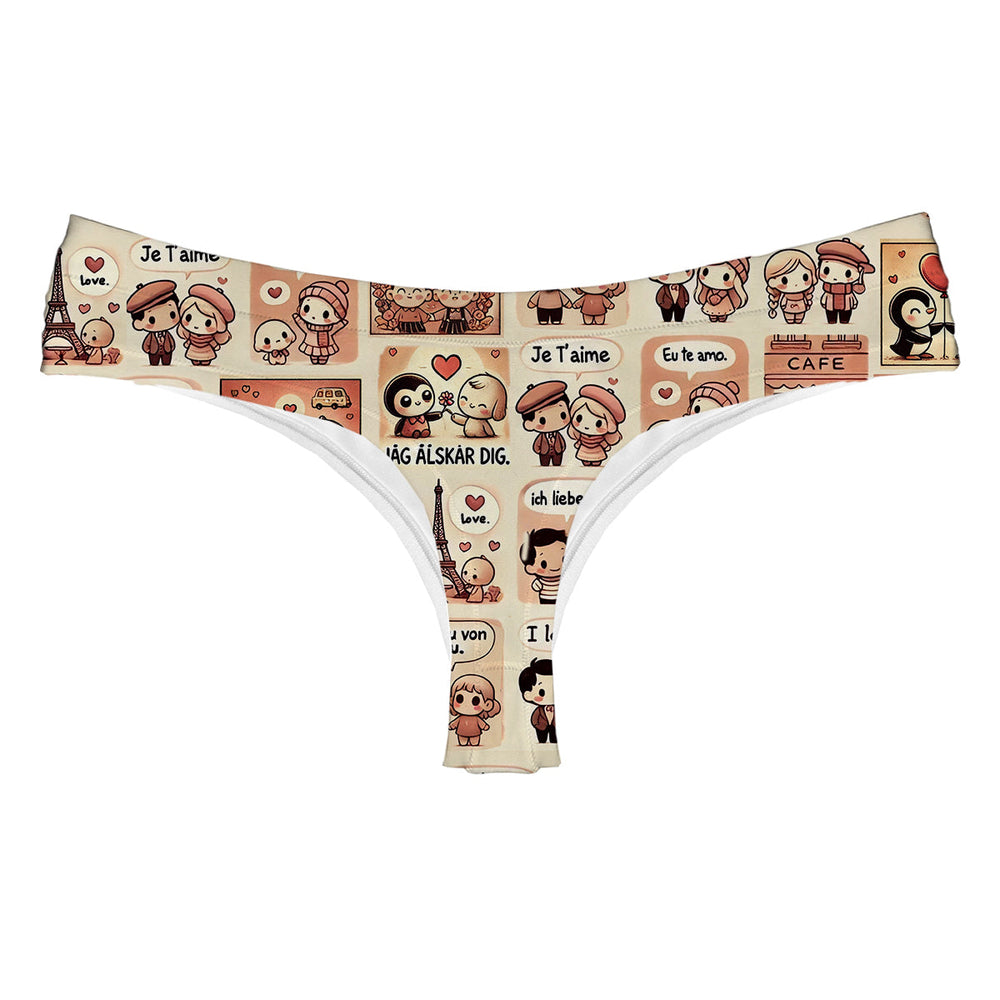 Language Of Love String Woman Underwear Beachwear Loungewear