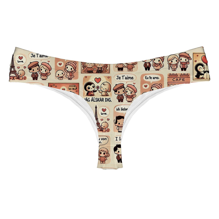 Language Of Love String Woman Underwear Beachwear Loungewear