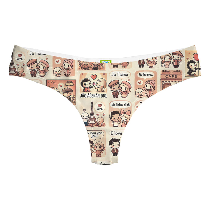 Language Of Love String Woman Underwear Beachwear Loungewear