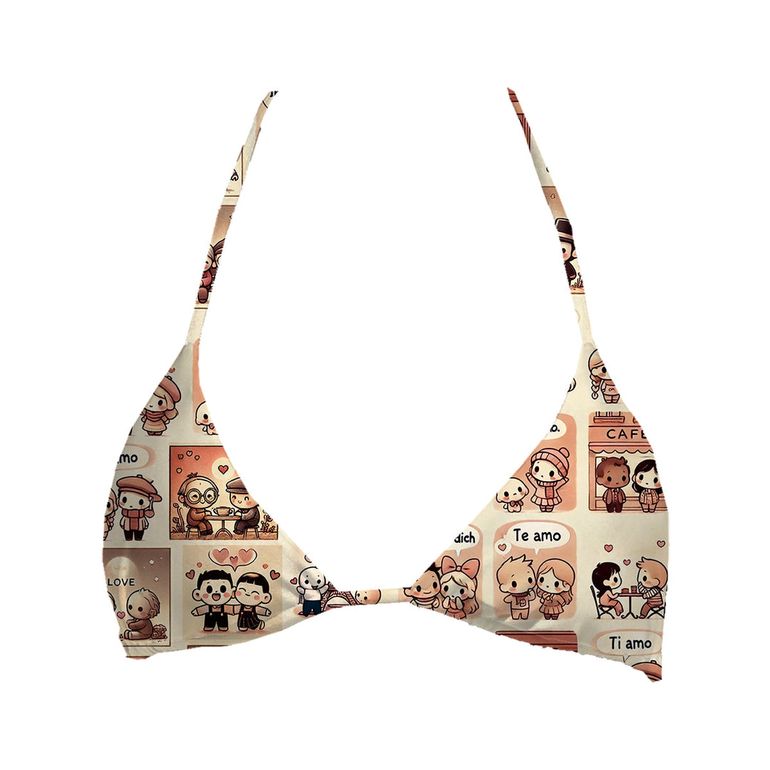 Language Of Love Top Triangle Woman Underwear Beachwear Loungewear