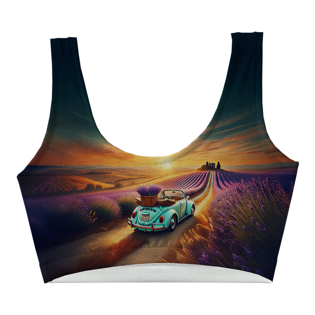 Lavender Beetle Crop Top Front