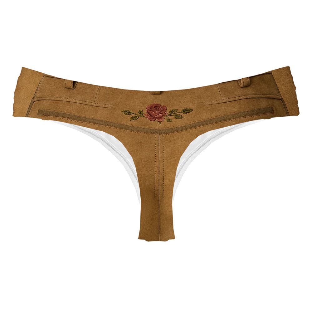 Lederhose String Woman Underwear Beachwear Loungewear