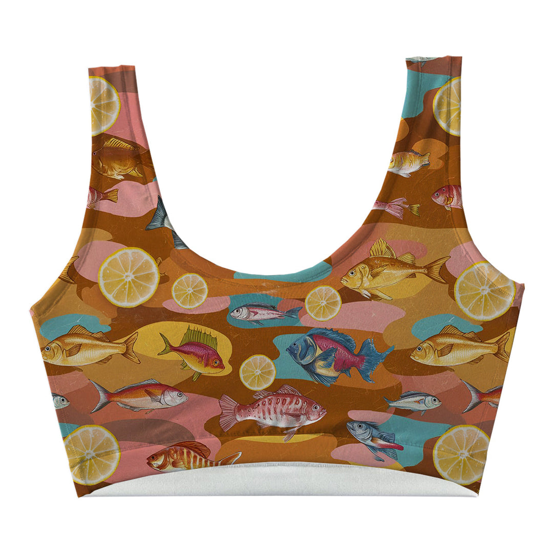 Lemon Fish Crop Top Front