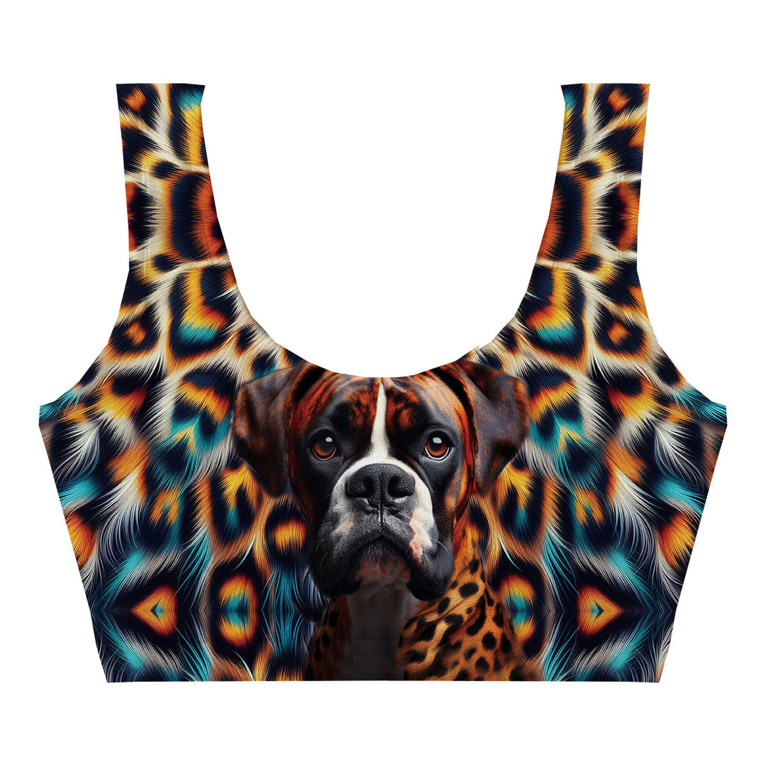 Leopard Dog Crop Top Woman Underwear Beachwear Loungewear