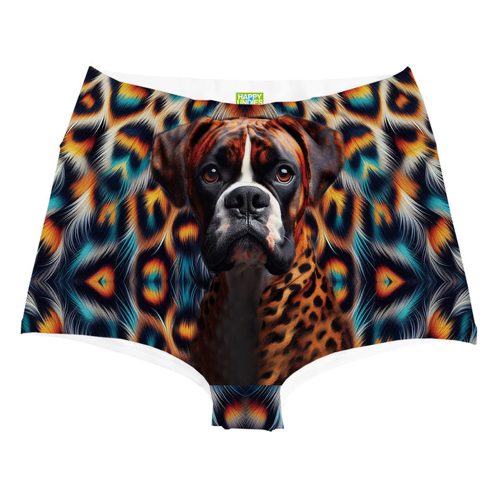 Leopard Dog Highwaist Woman Underwear Beachwear Loungewear
