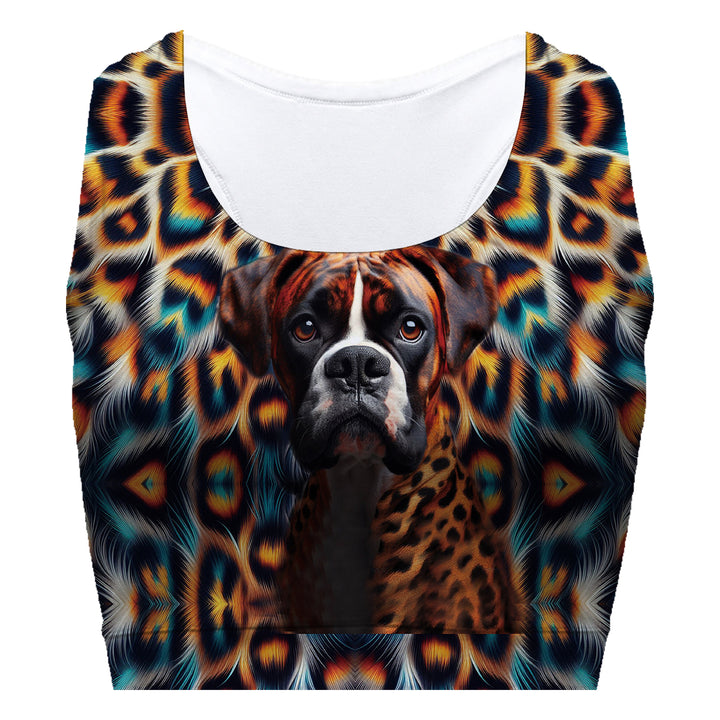 Leopard Dog Sport Bra Woman Underwear Beachwear Loungewear