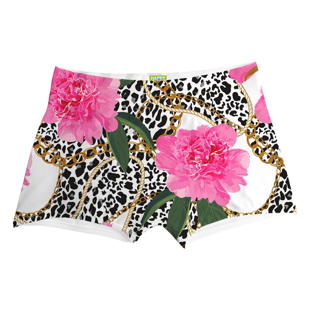 Leopard Flowers Boxer Front