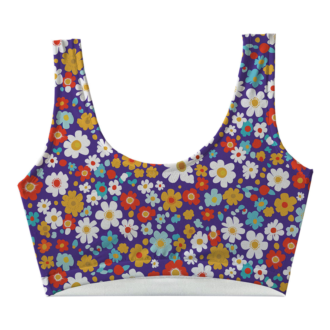 Lila Daisy Crop Top Front