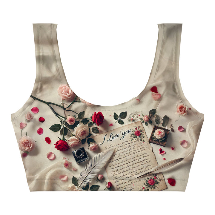 Love Note Crop Top Woman Underwear Beachwear Loungewear