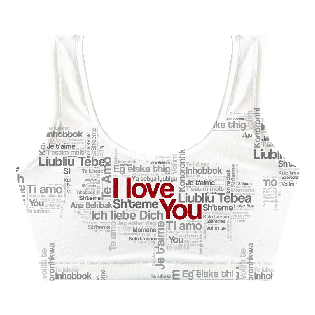 Love You Too Crop Top Front