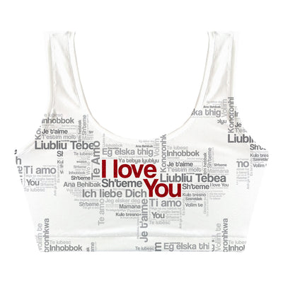 Love You Too Crop Top Front