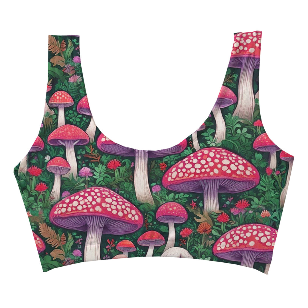 Magic Mushroom Crop Top Woman Underwear Beachwear Loungewear