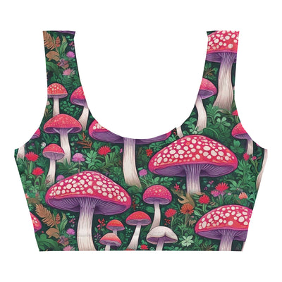 Magic Mushroom Crop Top Woman Underwear Beachwear Loungewear