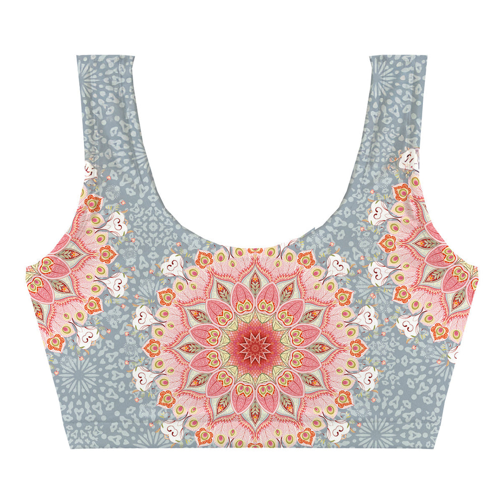 Mandala Pink Crop Top Back