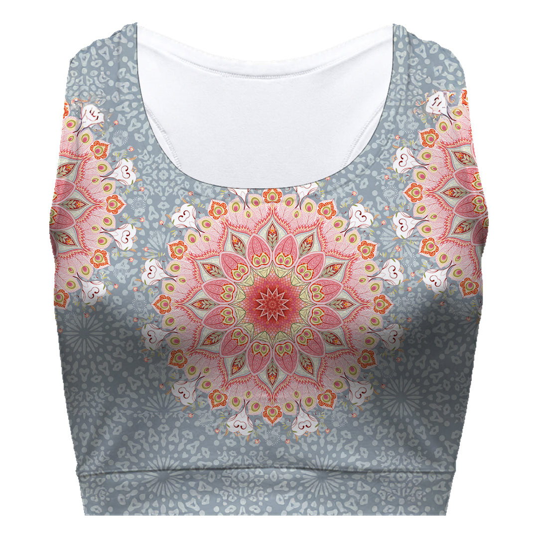 Mandala Pink Sport Bra Woman Underwear Beachwear Loungewear