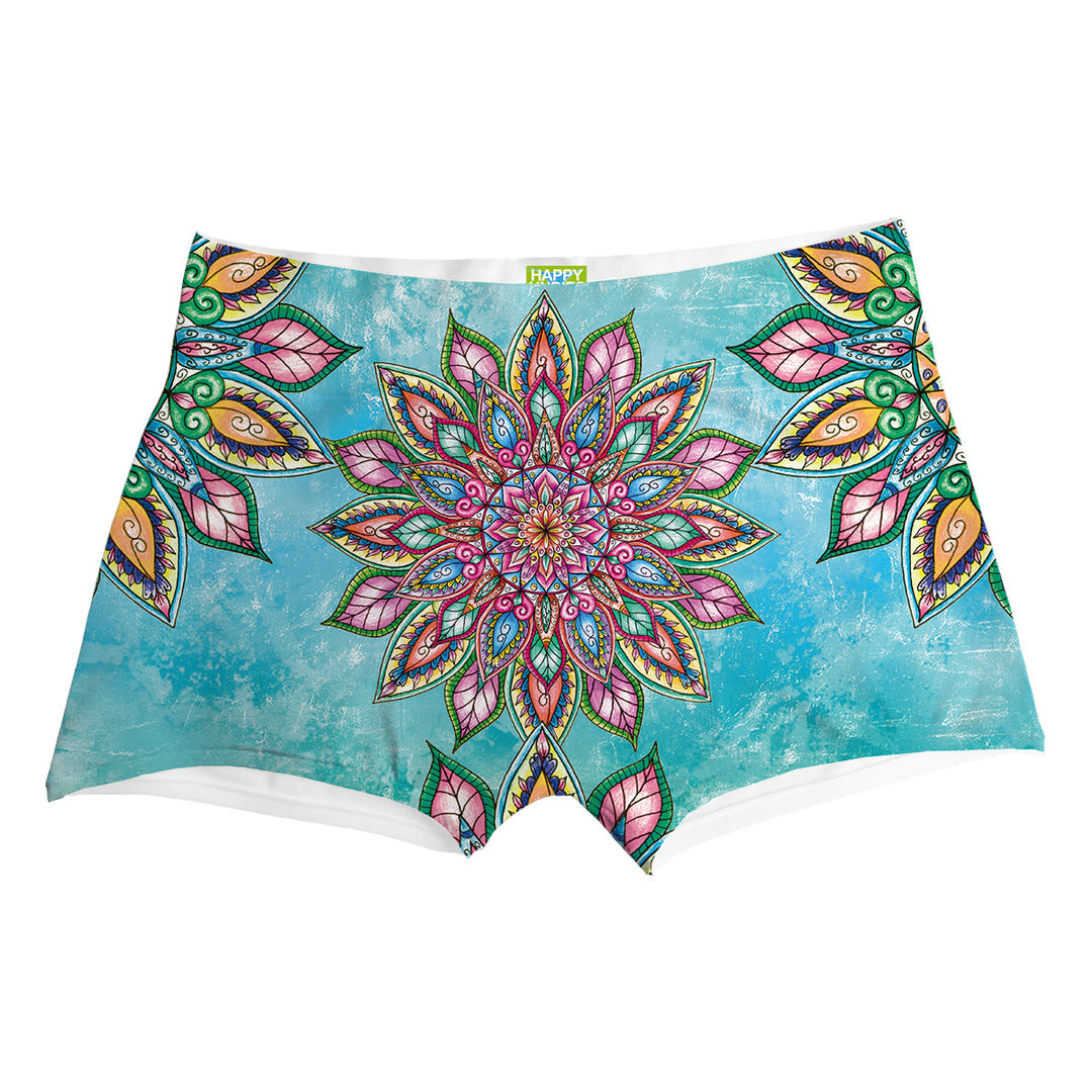 Mandala Turquoise Boxer Front