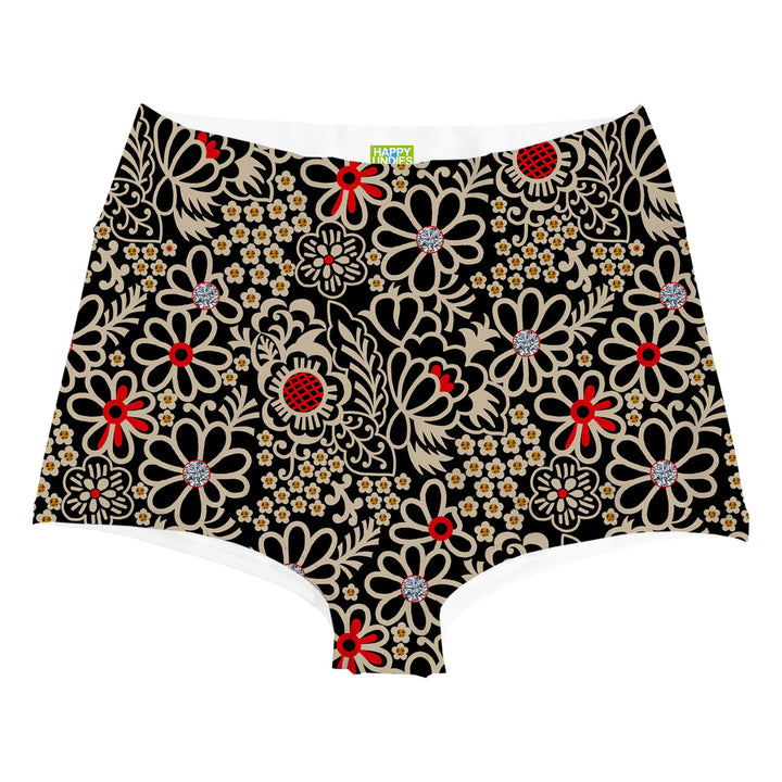 Midnight Bloom Highwaist Woman Underwear Beachwear Loungewear