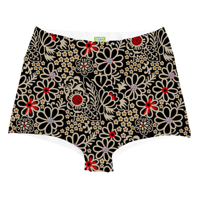 Midnight Bloom Highwaist Woman Underwear Beachwear Loungewear