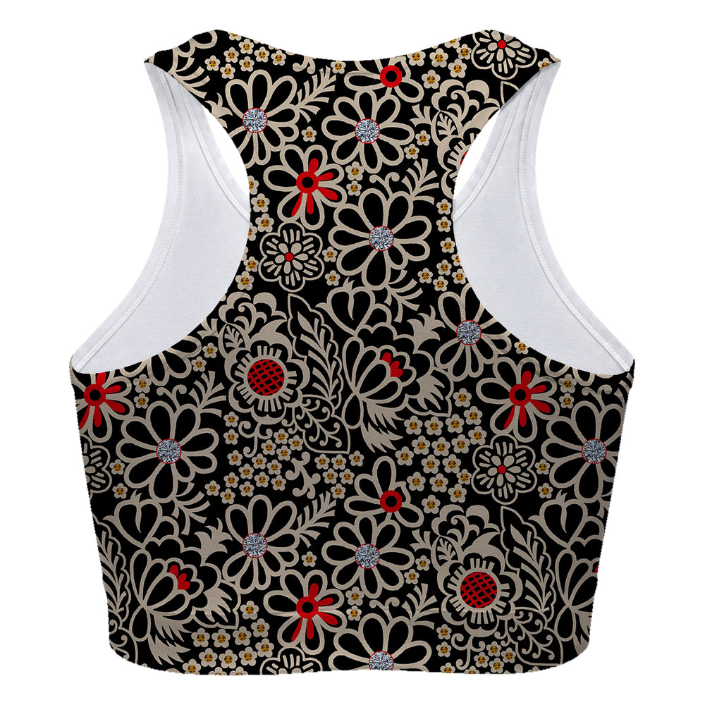 Midnight Bloom Sport Bra Woman Underwear Beachwear Loungewear