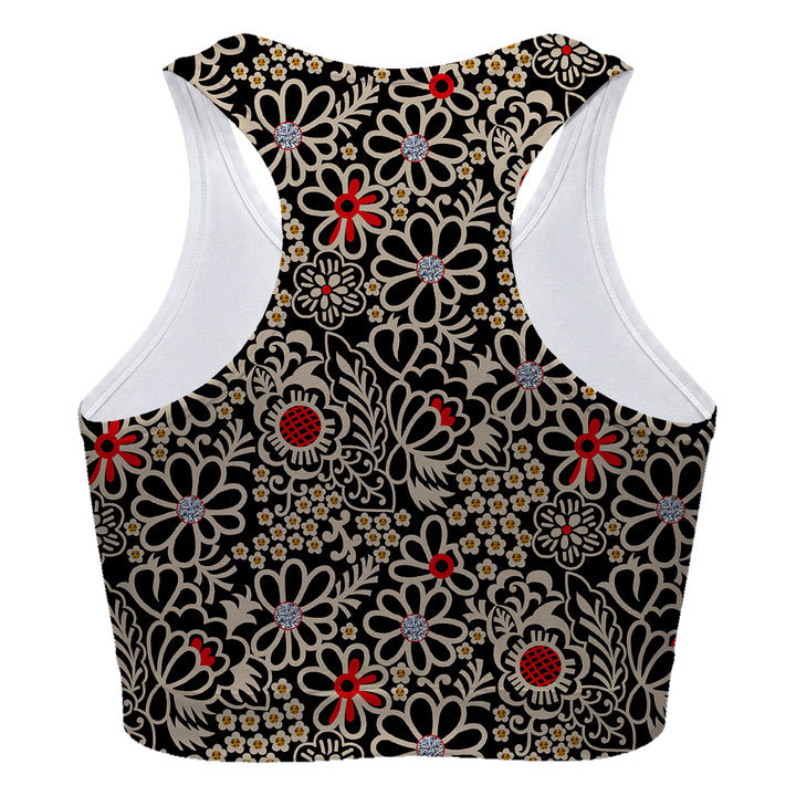 Midnight Bloom Sport Bra Woman Underwear Beachwear Loungewear