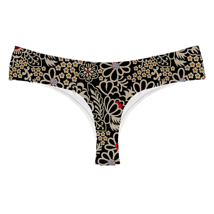 Midnight Bloom String Woman Underwear Beachwear Loungewear