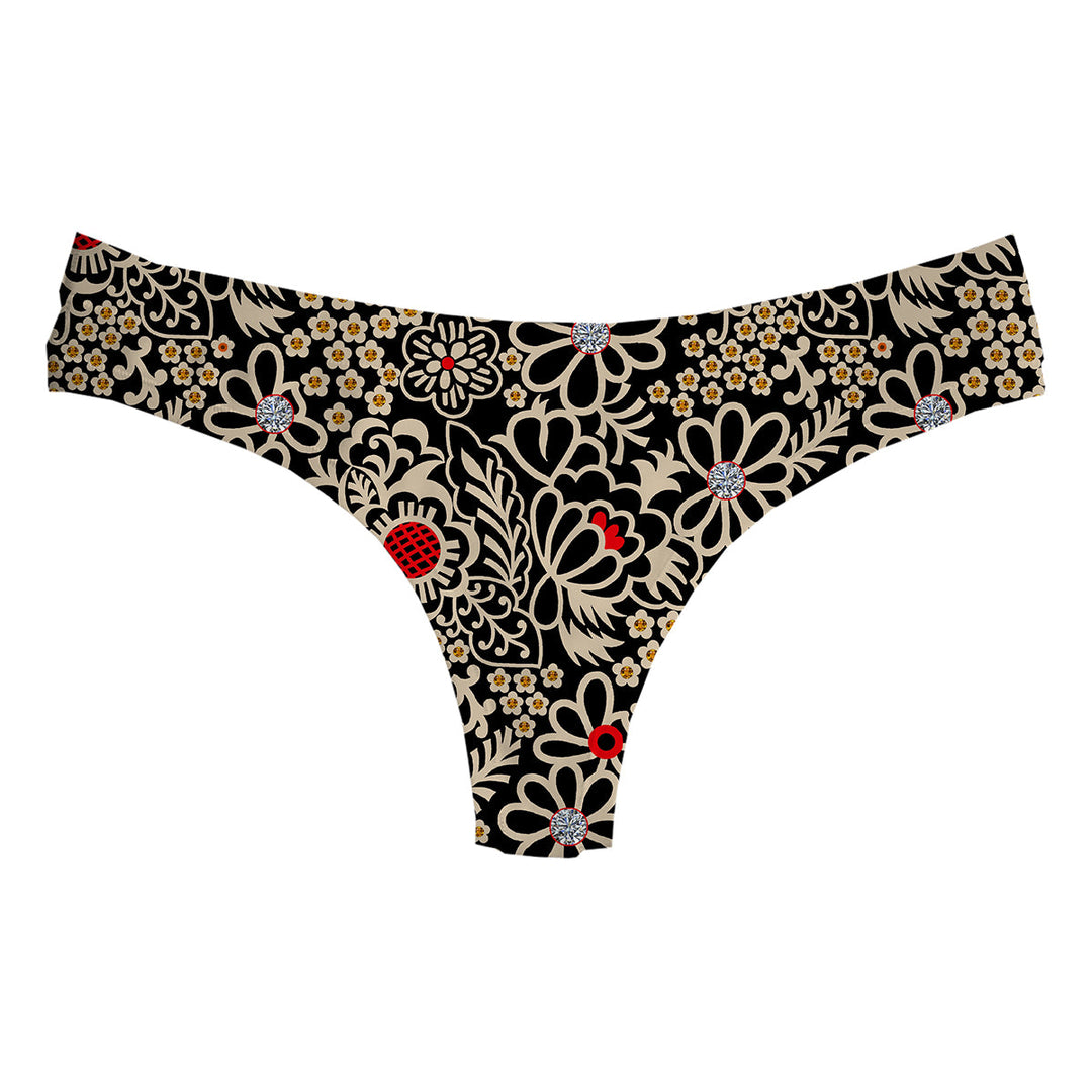 Midnight Bloom String Woman Underwear Beachwear Loungewear
