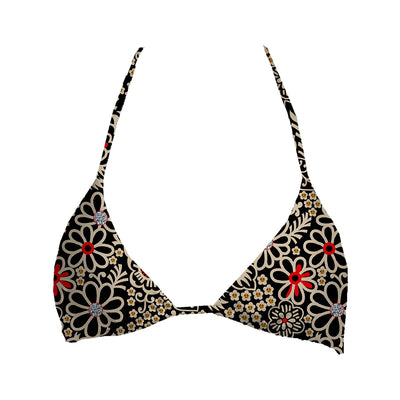 Midnight Bloom Top Triangle Woman Underwear Beachwear Loungewear