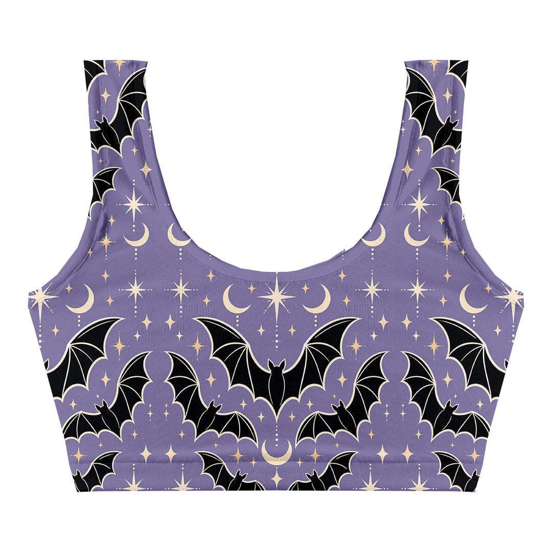 Moonlight Bats Crop Top Woman Underwear Beachwear Loungewear