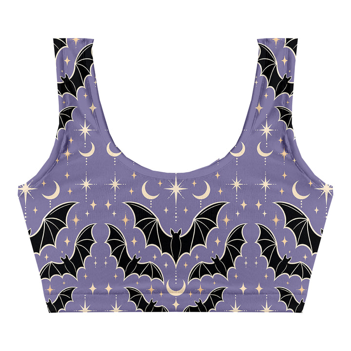 Moonlight Bats Crop Top Woman Underwear Beachwear Loungewear