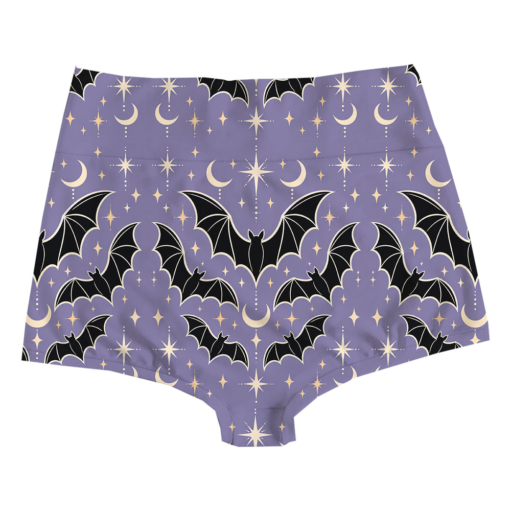 Moonlight Bats Highwaist Woman Underwear Beachwear Loungewear