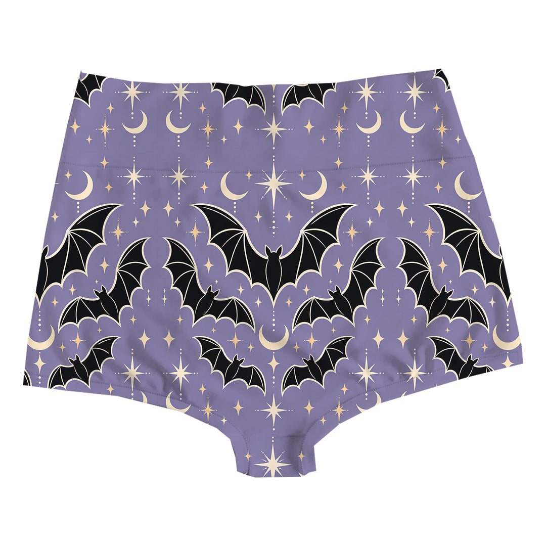 Moonlight Bats Highwaist Woman Underwear Beachwear Loungewear