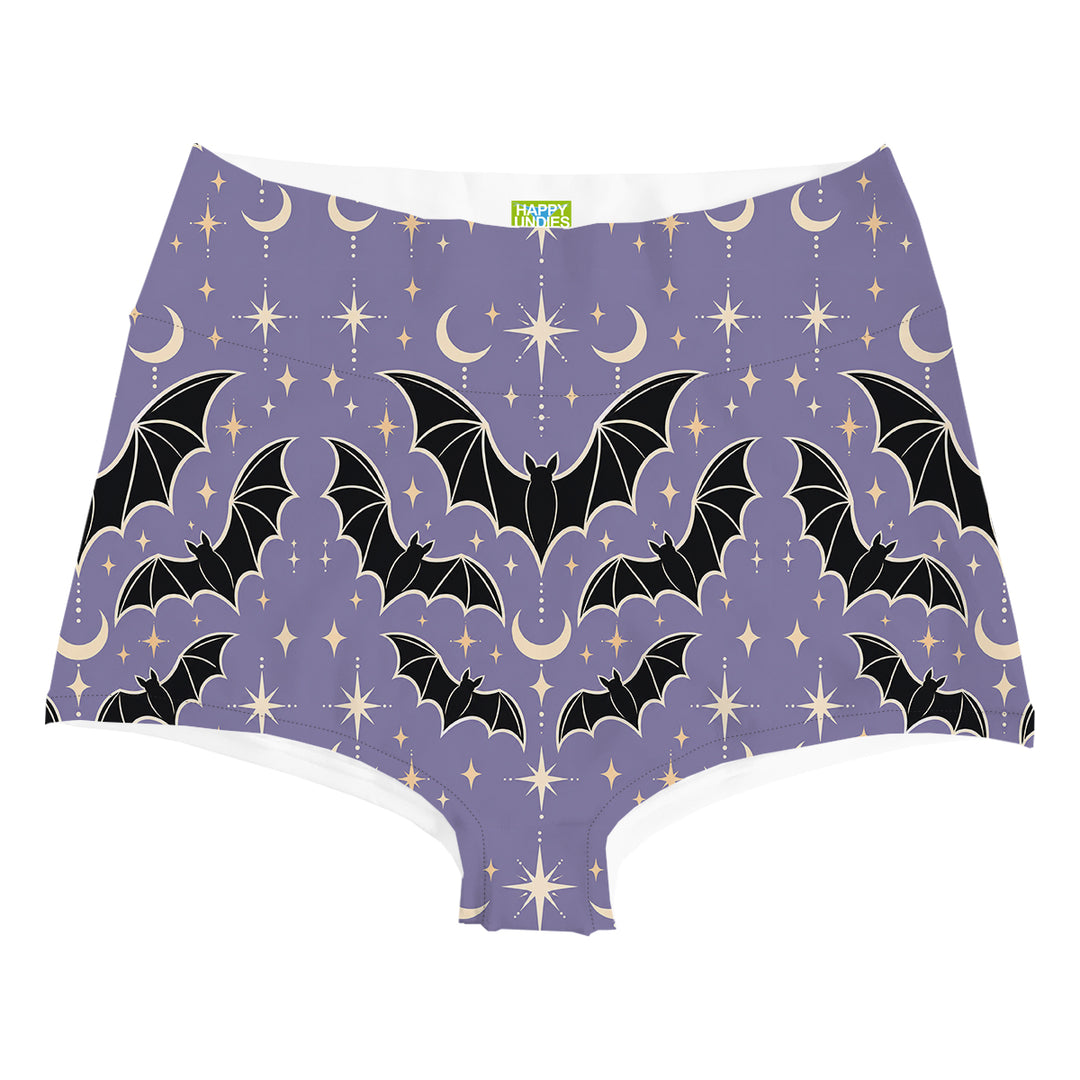 Moonlight Bats Highwaist Woman Underwear Beachwear Loungewear