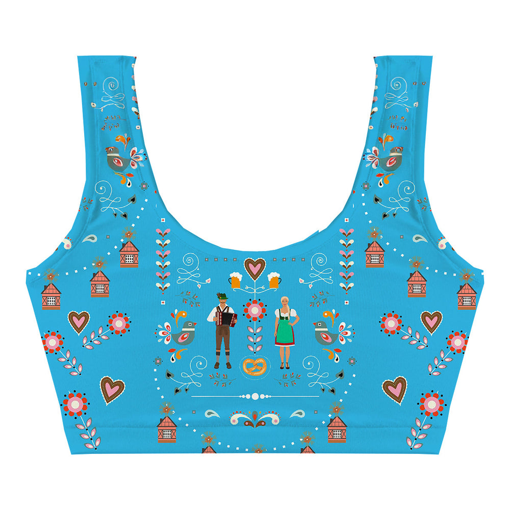 Munich Flair Blue Crop Top Back