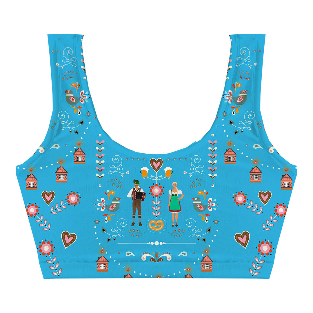 Munich Flair Blue Crop Top Back