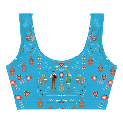 Munich Flair Blue Crop Top Front