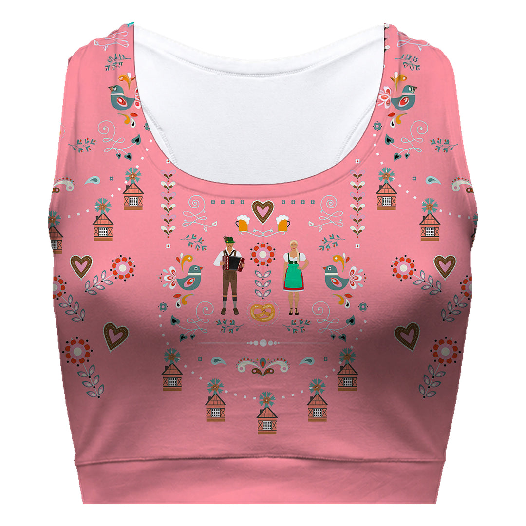 Munich Flair Pink Sport Bra Woman Underwear Beachwear Loungewear