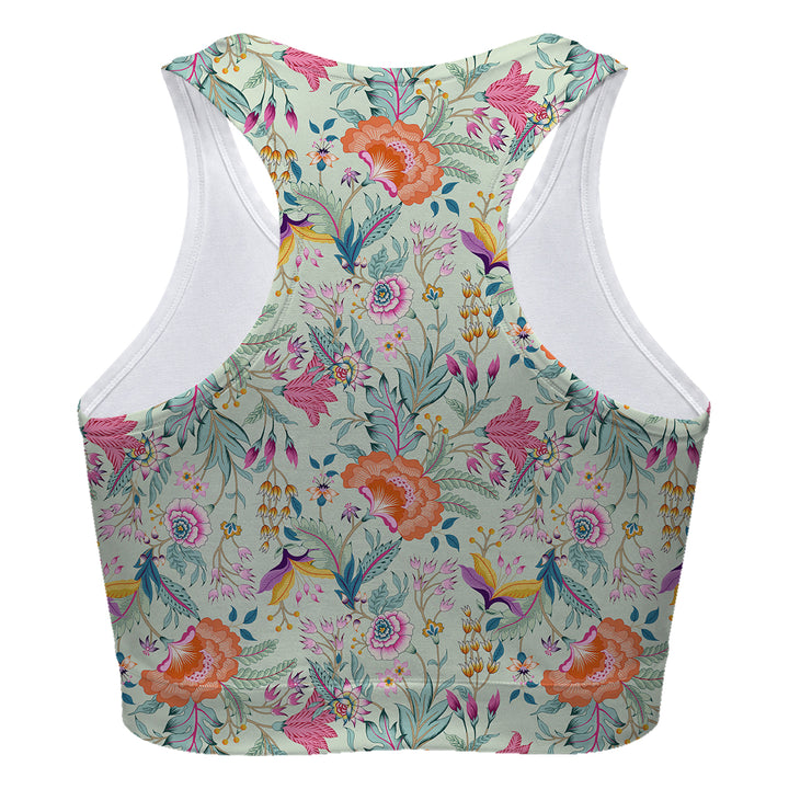 Pastel Flowers Sport Bra Woman Underwear Beachwear Loungewear