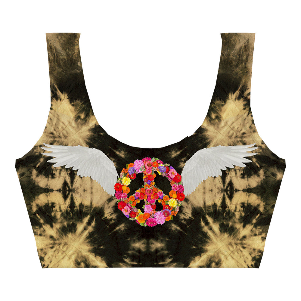 Peace Wings Gold Crop Top Back