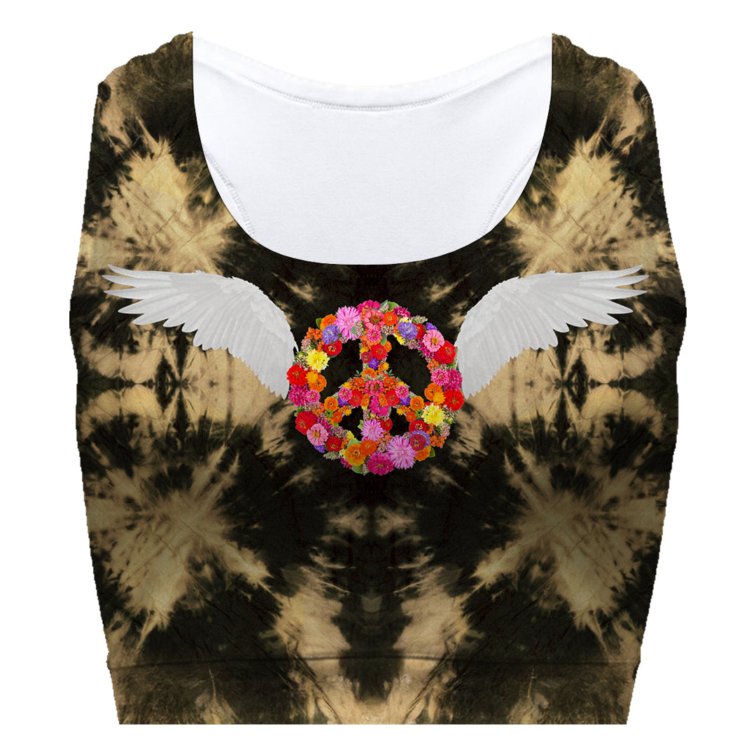 Peace Wings Gold Sport Bra Woman Underwear Beachwear Loungewear