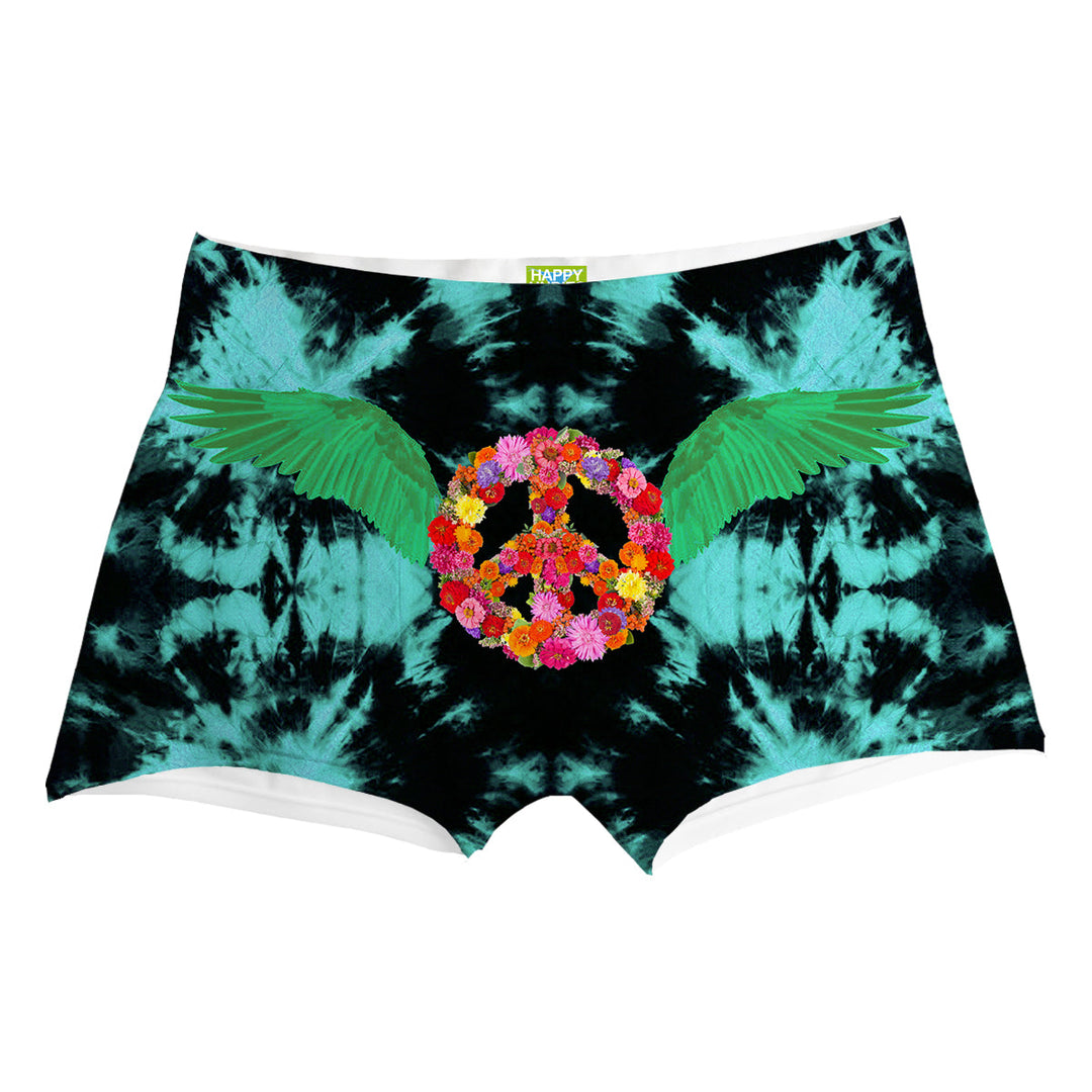 Peace Wings Green Boxer Front
